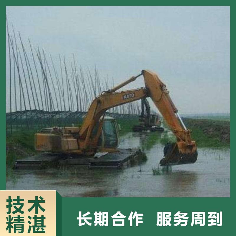 水陆挖掘机水上打桩挖机租赁随叫随到