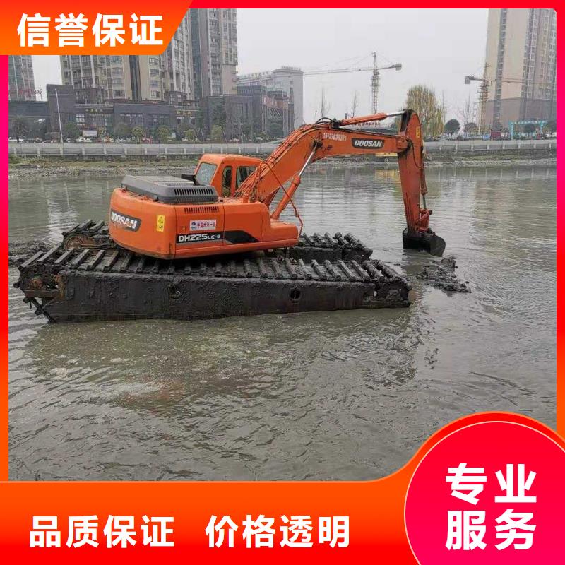 水陆挖掘机水上打桩挖机租赁随叫随到