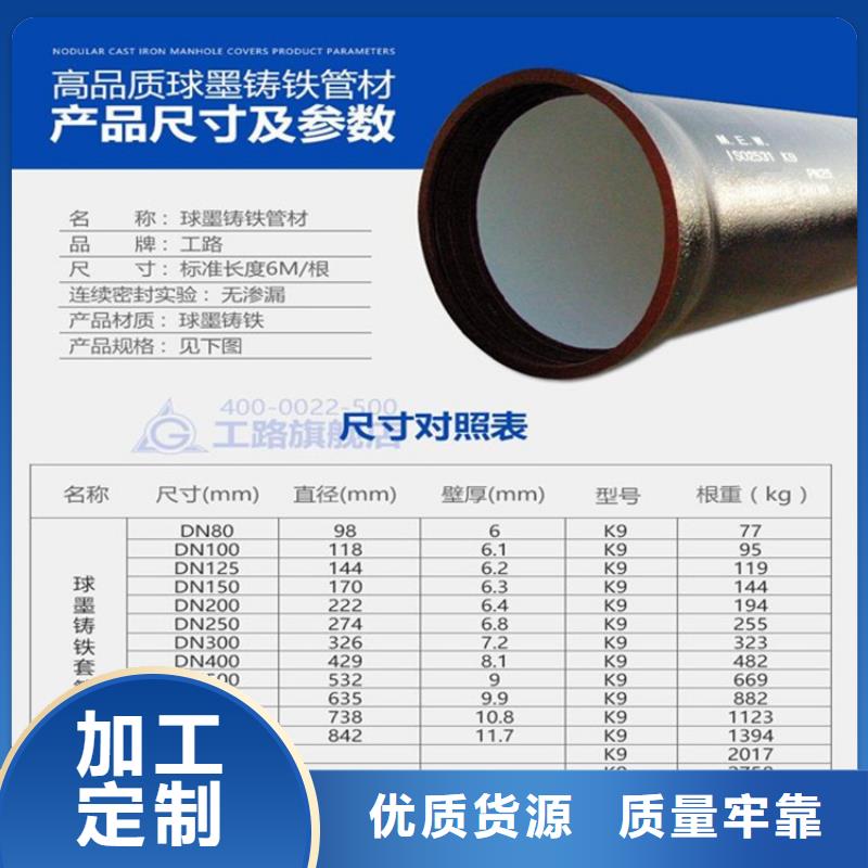 球墨铸铁管DN600球墨铸铁井盖严格把关质量放心